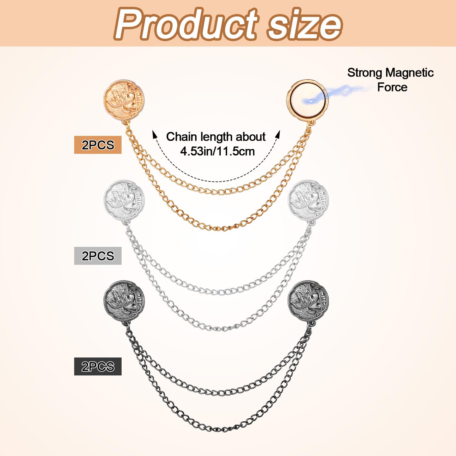 6 Pcs Magnetic Clothing Clips - Image 2