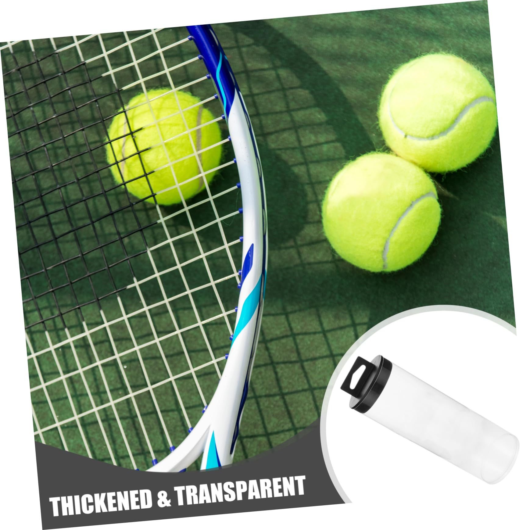 SUPVOX Tennis Balls Storage Bottle Durable Container for Balls Transparent Design for Easy Viewing Holder for Tennis Table Tennis and Badminton Supplies