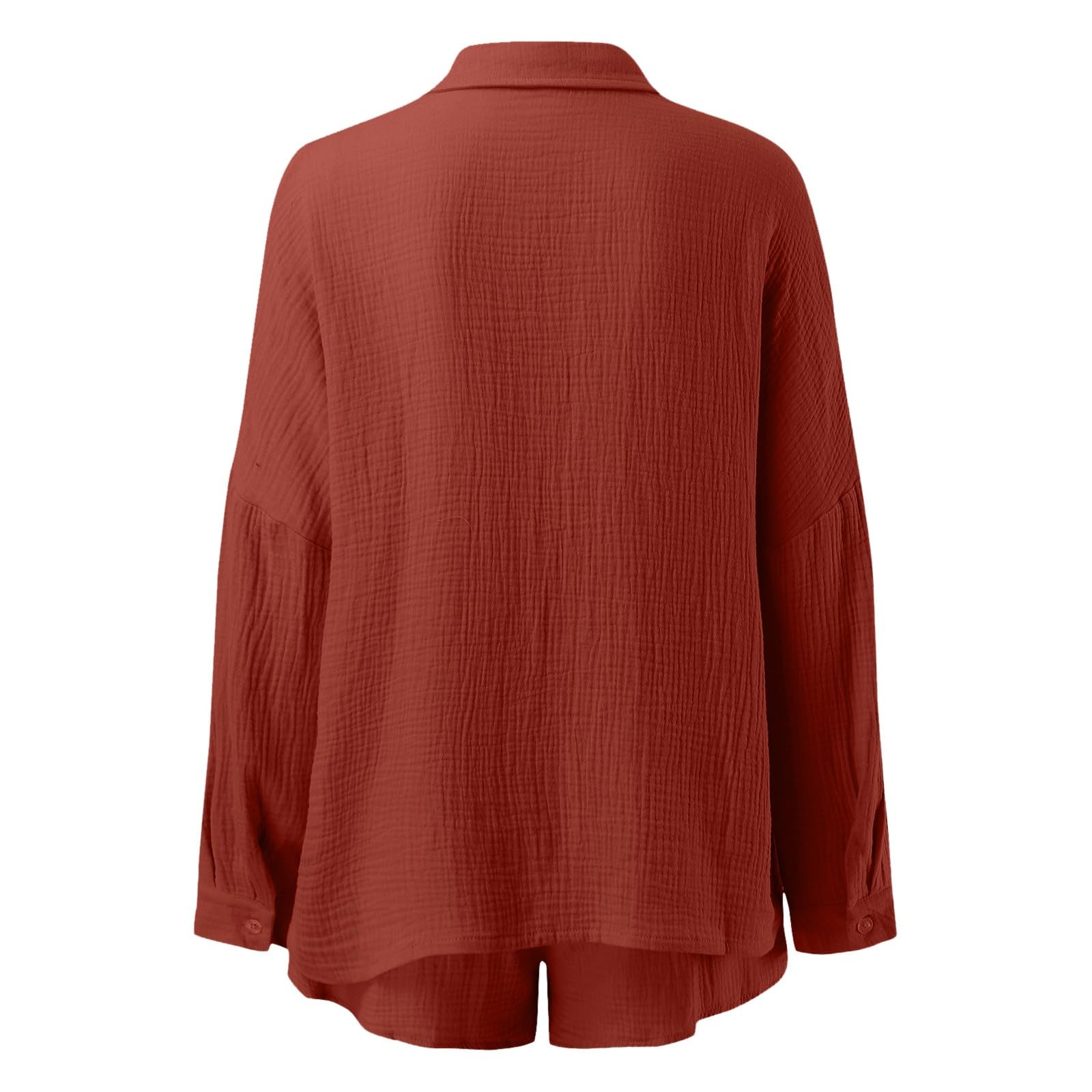 Tenue d'été 2 pièces pour femme, respirante, en mousseline de soie, chemisier, short, 2 pièces, tenue de salon, légère, élégante, pour les loisirs, la plage, le yoga, les voyages