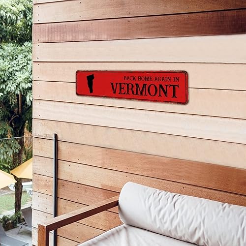 Miniatura 3 de Letreros de metal rústicos para exteriores, de vuelta a casa otra vez en Vermont, decoración de pared, pósteres de pubs, clubes, hombres, casa,