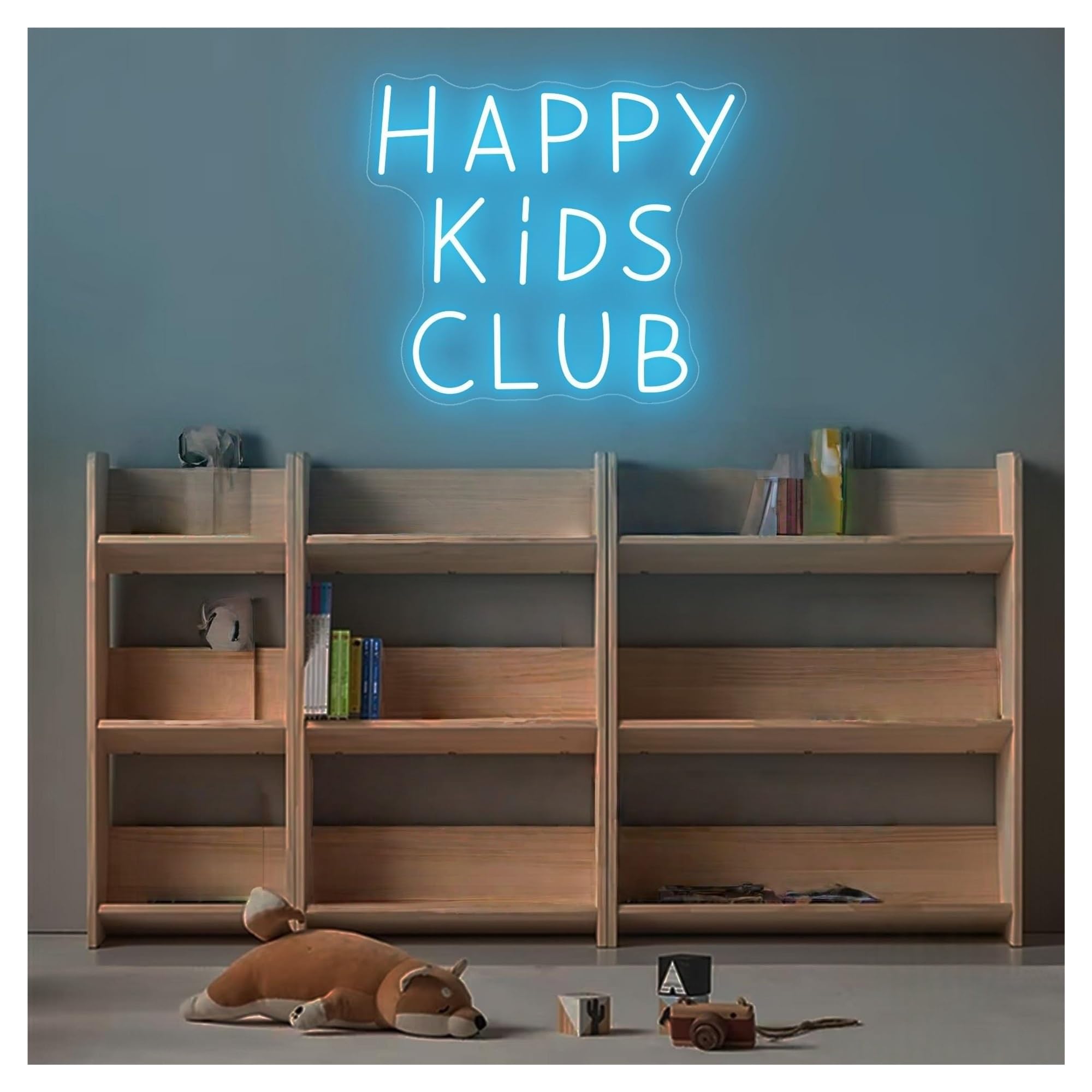 Shouxi C Sign Lamp Happy Kids Lub Neon Sign Kid's Room Decor For Playroom Nursery Lassroom Wall 36Cmx41cm(C)