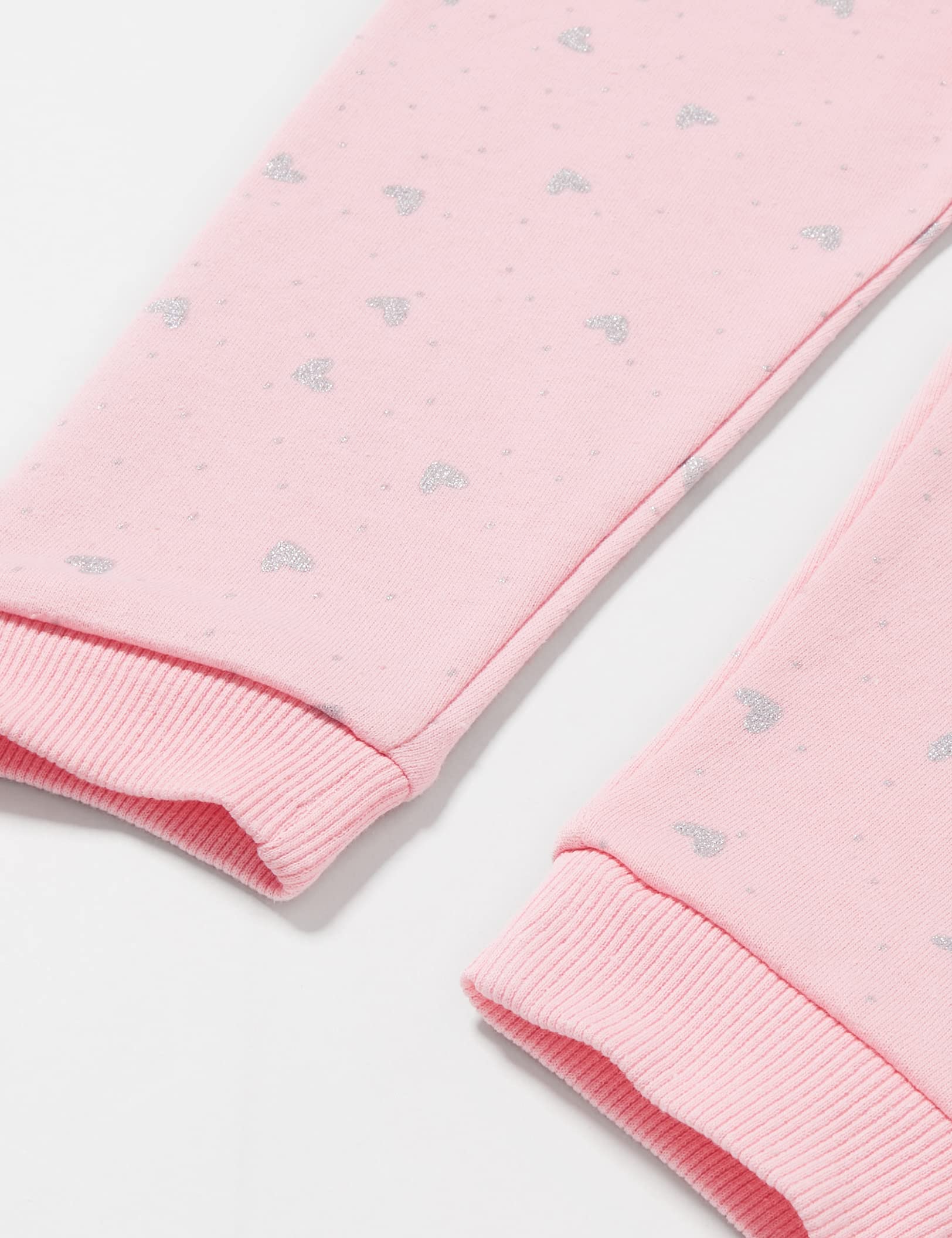 Koton Pantalones de Chándal con Estampado de Corazón de Algodón Correr para Bebés