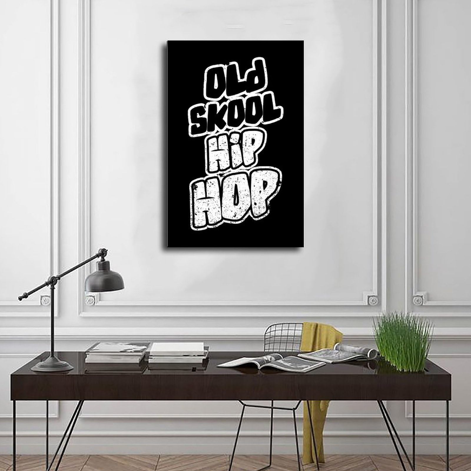 Poster retrò Old School Hip Hop 3 poster su tela decorazione artistica da parete stampa dipinti per soggiorno camera da letto decorazione telaio: 61 cm L x 91,4 cm W