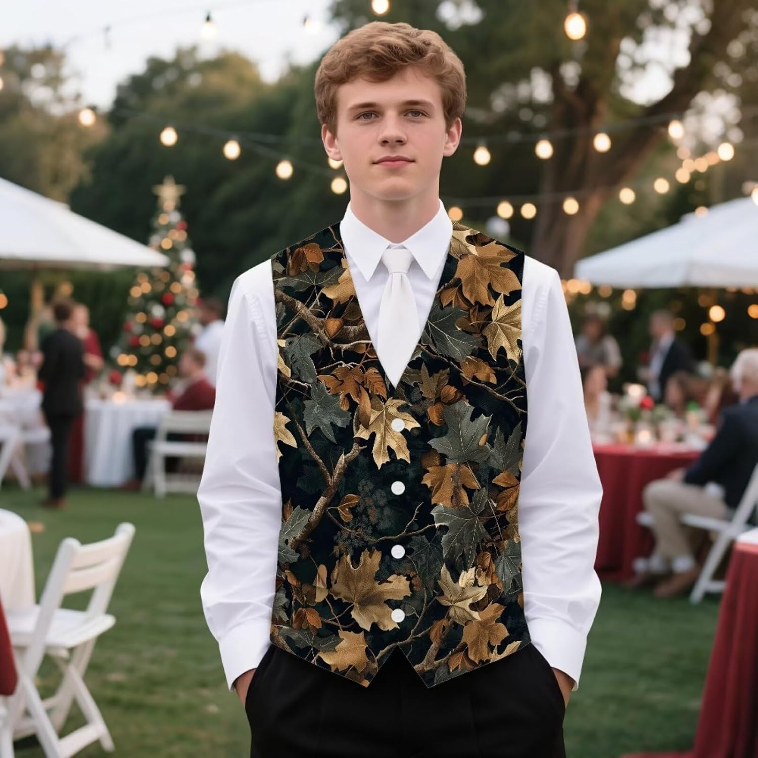 Men's Suit Vest Business Formal Dress Vests Fall Outfits Wedding Prom Waistcoats with Pockets for Suit or Tuxedo
