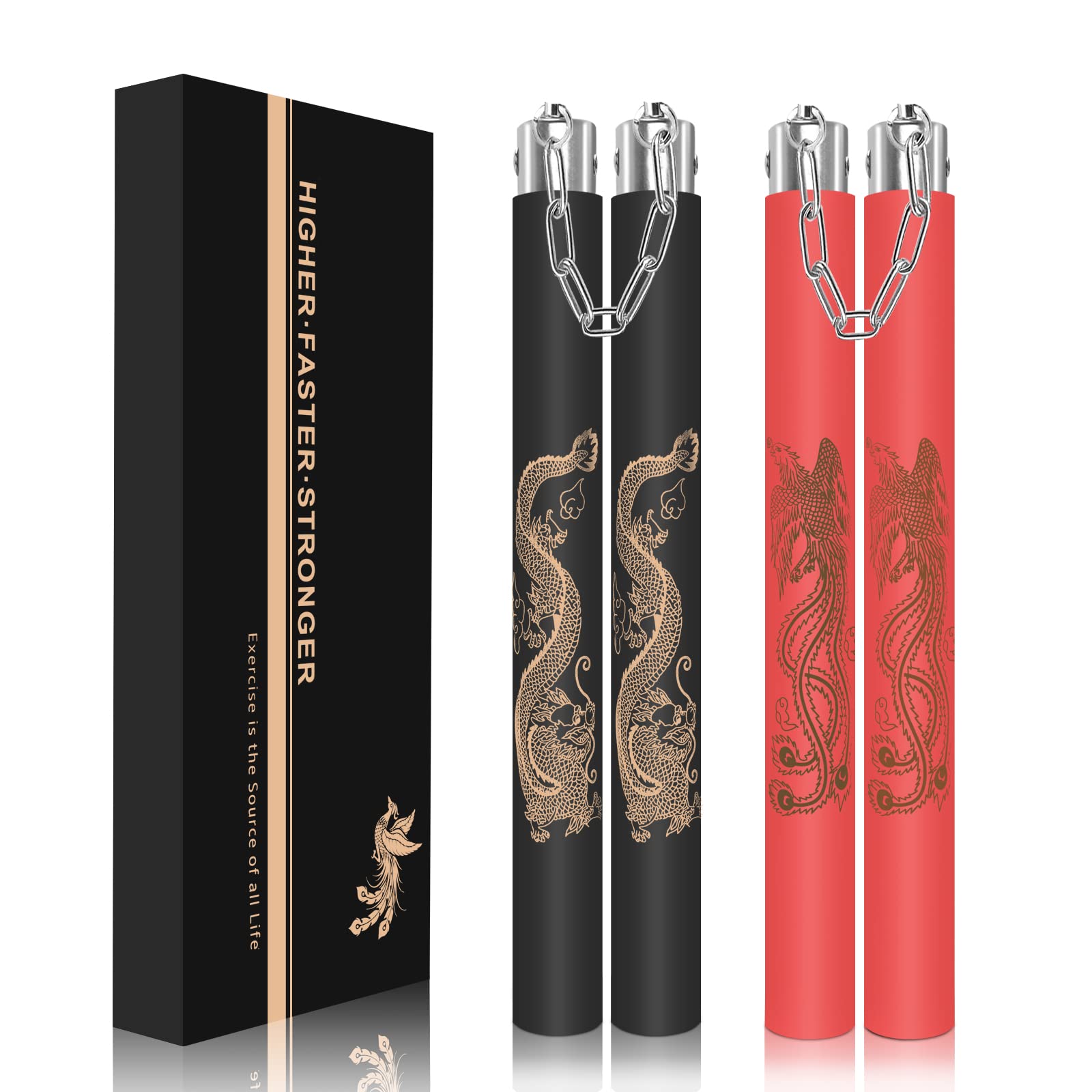 MARCOLO Nunchucks - Nunchucks - Nunchucks de espuma mejorados para niños y adultos, seguros y duraderos con conector de cadena de rodamiento de bolas para profesionales y principiantes