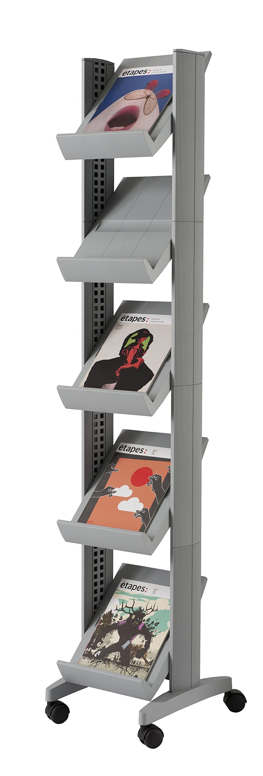 Paperflow 259N.35 Mobiler Prospektständer CORNER, alu