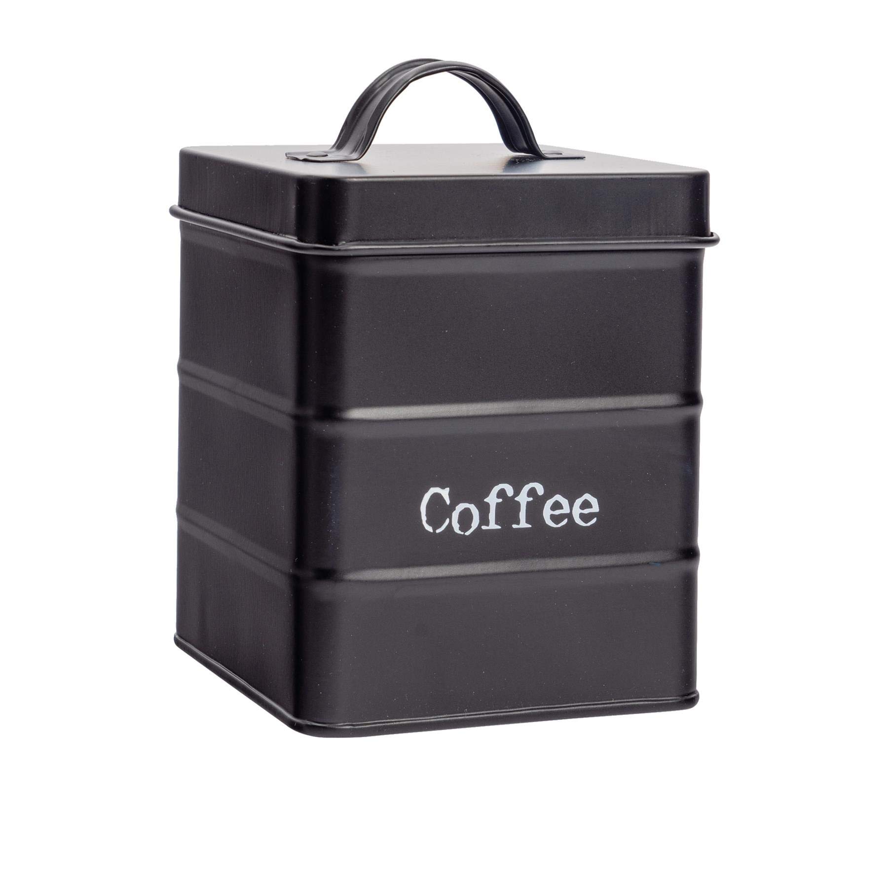 Harbour Housewares Metal Coffee Storage CanisterBlack1X Vintage Retro Food Storage Canister Coffee Caddy Food Container Tin from B&Q