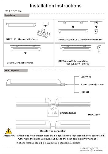 Miniatura 7 de Tubo de luz LED integrada en forma de V T8 lámpara LED de tienda de 8 pies 72 W 7200 LM AC85-277 V cubierta transparente SMD2835 blanco frío 6000 K