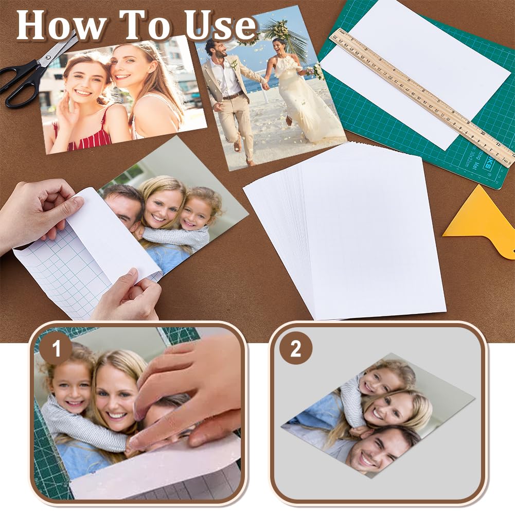 NBEADS 50 Pcs Pochette de Plastification A5, 21.5 x 16cm Feuilles Auto-Adhésives Brillantes