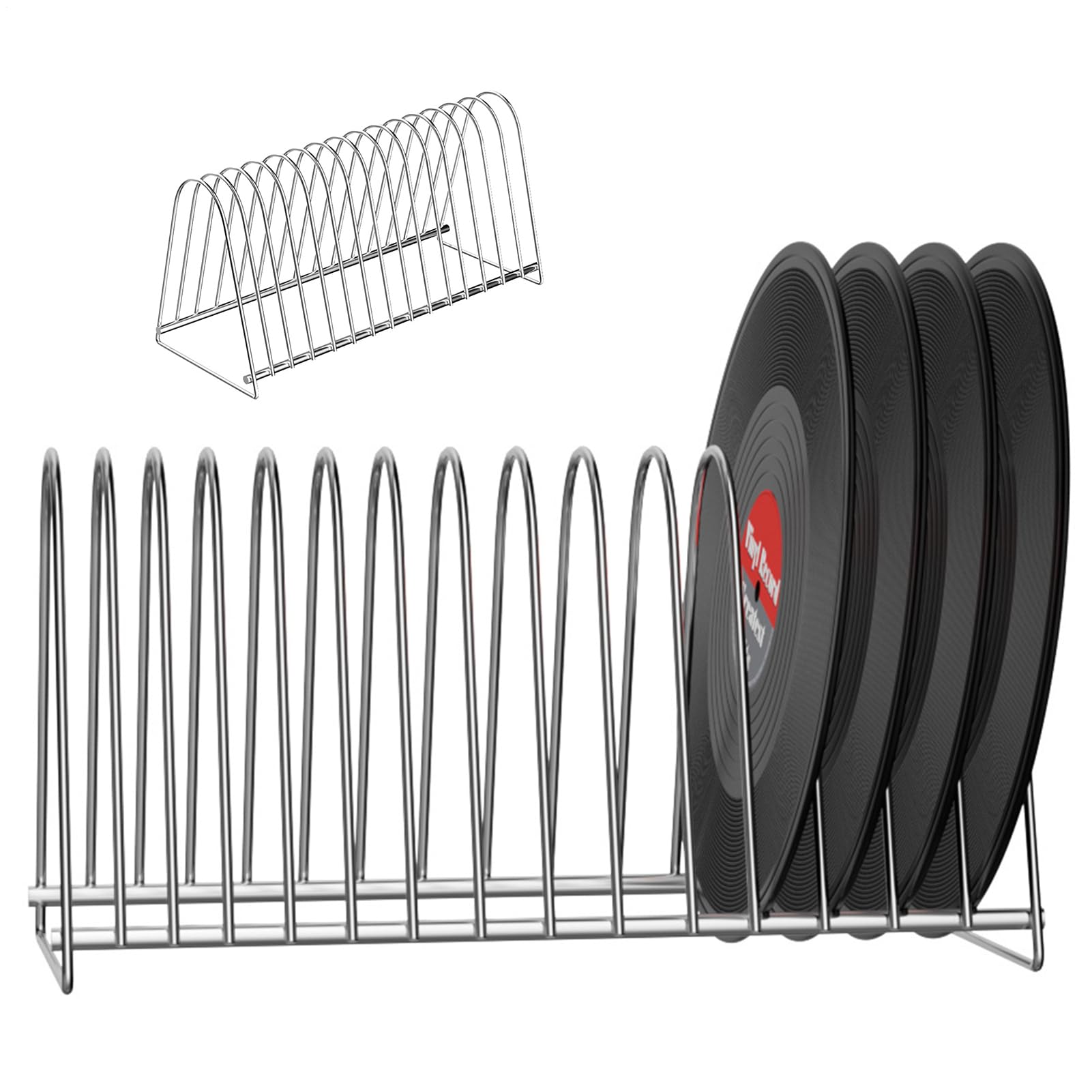Organiseur de disques et support triangulaire pour sublimer votre salon et vos dossiers