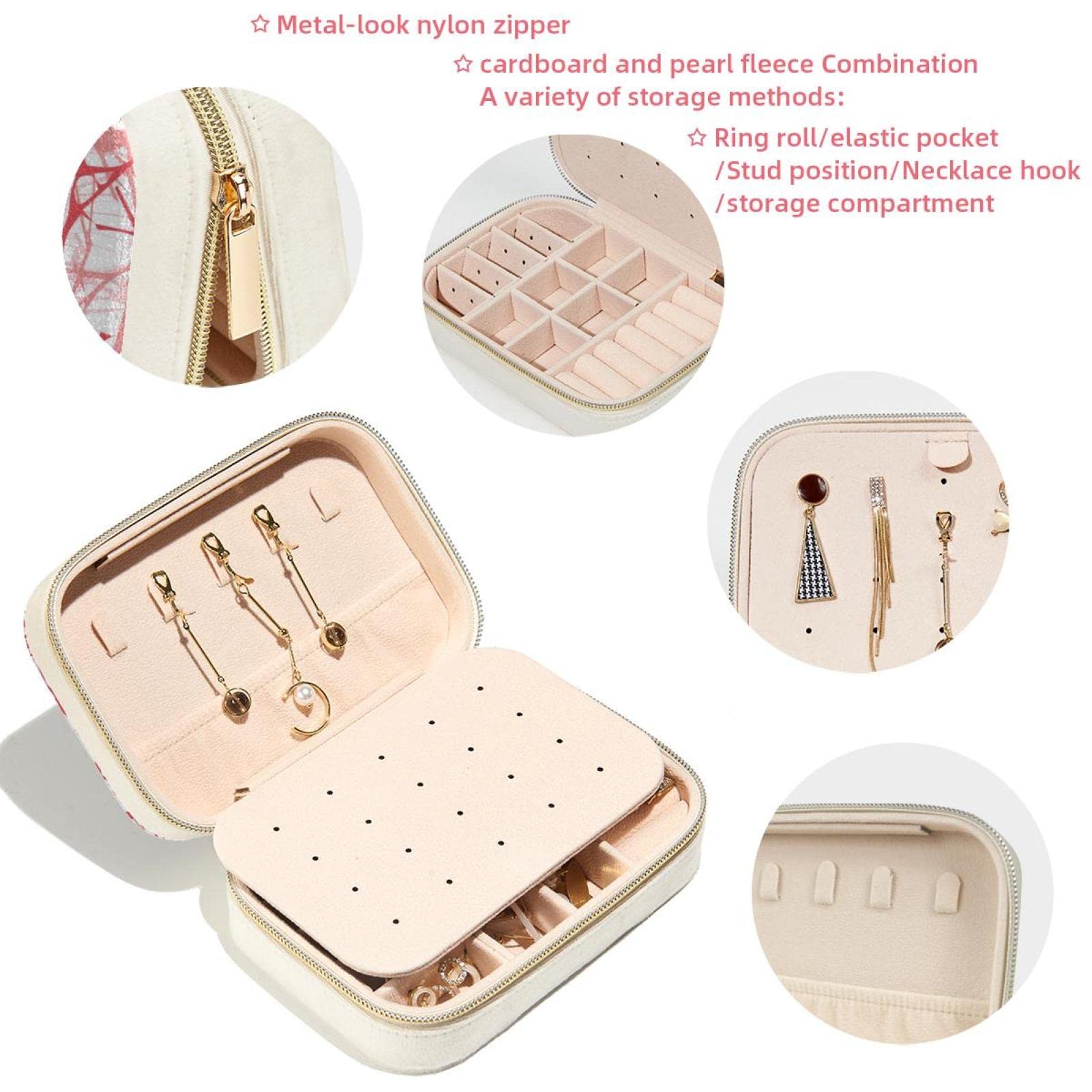 ATAIMEISEN sieraden organizer doos reizen sieraden doos Opslag Organizer Case oorbel ring ketting doos grote reizen sieraden case/ROZE ATAIMEISEN sieraden organizer doos reizen sieraden doos Opslag Organizer Case oorbel ring ketting doos grote reizen sieraden case/ROZE