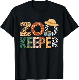 Zookeeper Costume Art Animals Safari Savanna Zoo Keeper T-Shirt