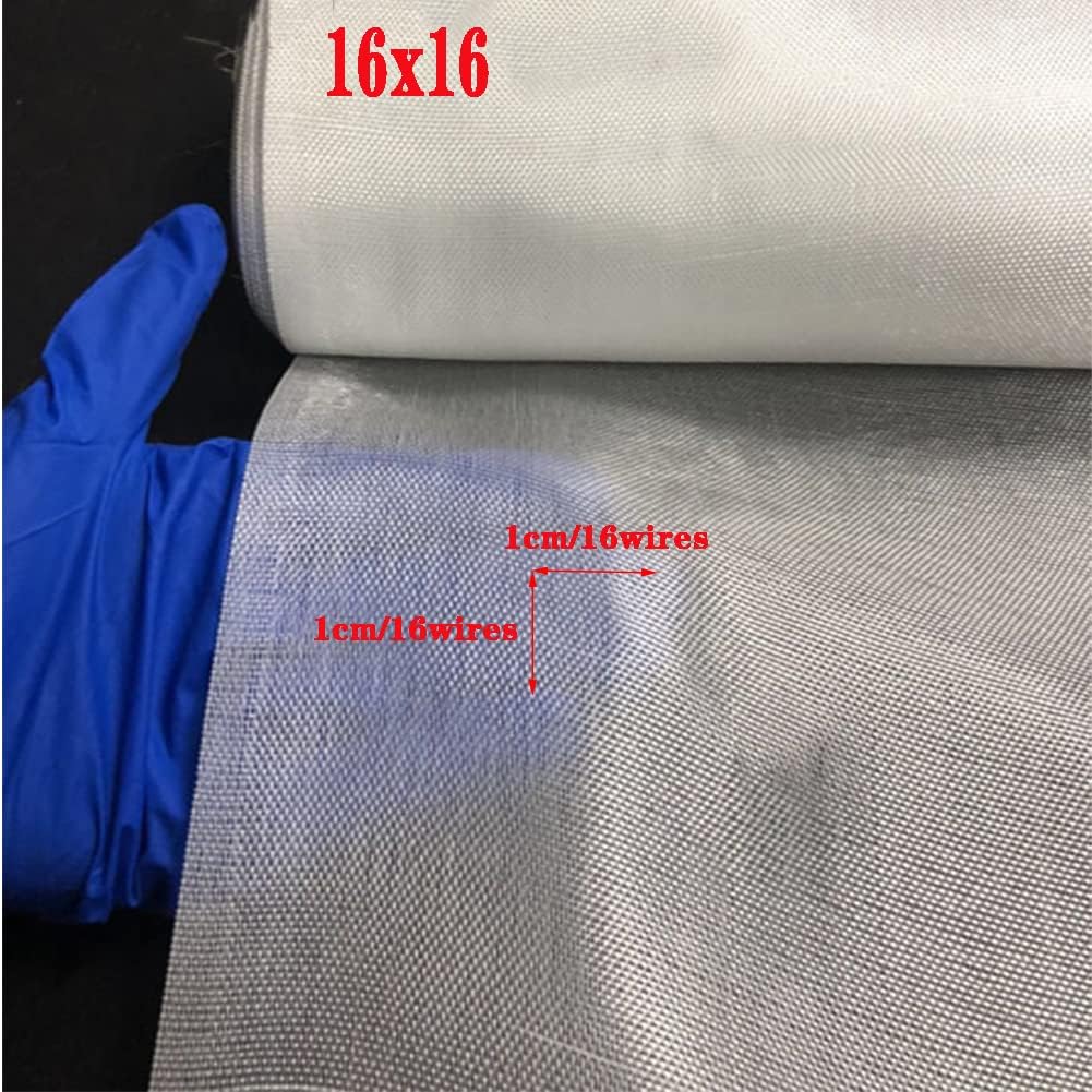 White Fiberglass Cloth Woven Reinforcement Fabric Tool DIY Material Supplies Fireproof,16x16,width50cmxlong50m