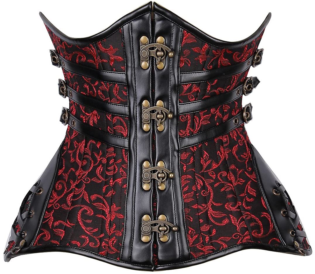 Daisy corsetswomens Curvy Steampunk Steel Double Boned Under Bust Corset