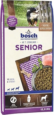 Comida para perros ✅ Alimentación recomendada para perros mayores bosch HPC Senior | alimento seco para perros mayores de todas las razas | 1 x 12,5kg