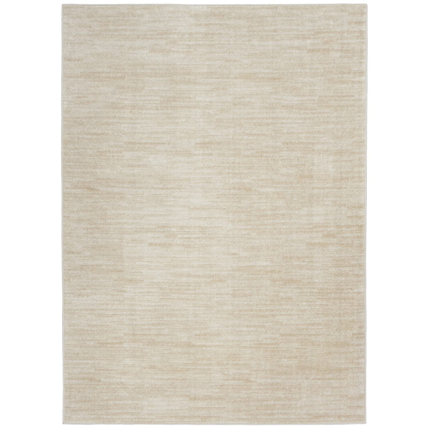nourison essentials indoor/outdoor ivory beige 5' x 8' area--rug, easy--cleaning, non shedding, bed room, living room, dining room, deck, backyard, patio (5x8)