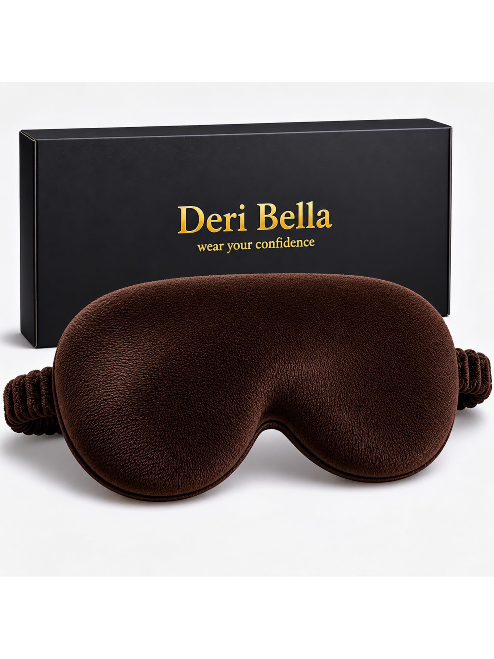 Deri Bella Lifestyle Velvet Eye Sleep Mask for Men & Women | Soft Light Blocking Sleeping Eye Mask with Adjustable Strap | Comfortable Eye Cover for Travel, Home, Flight, Meditation & Deep Rest (Brown, Pack Of 1)-image-14