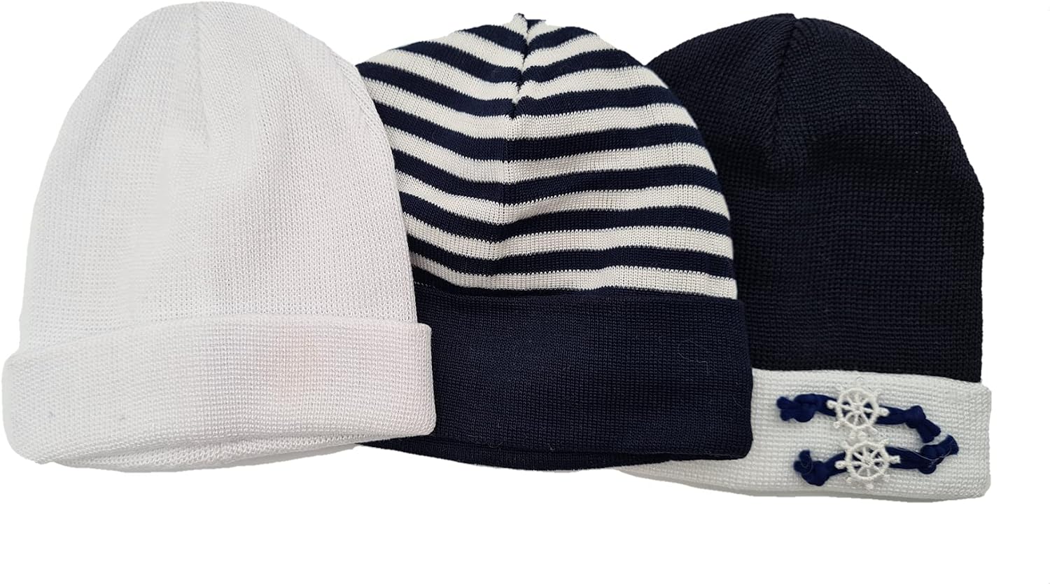 Cuffietta Neonato Cotone Made in Italy | Berretto Nascita Ospedale | Tris  Cappellino Maschio 0-3 Mesi | 2 Varianti (VAR. 2) : Amazon.it: Abbigliamento
