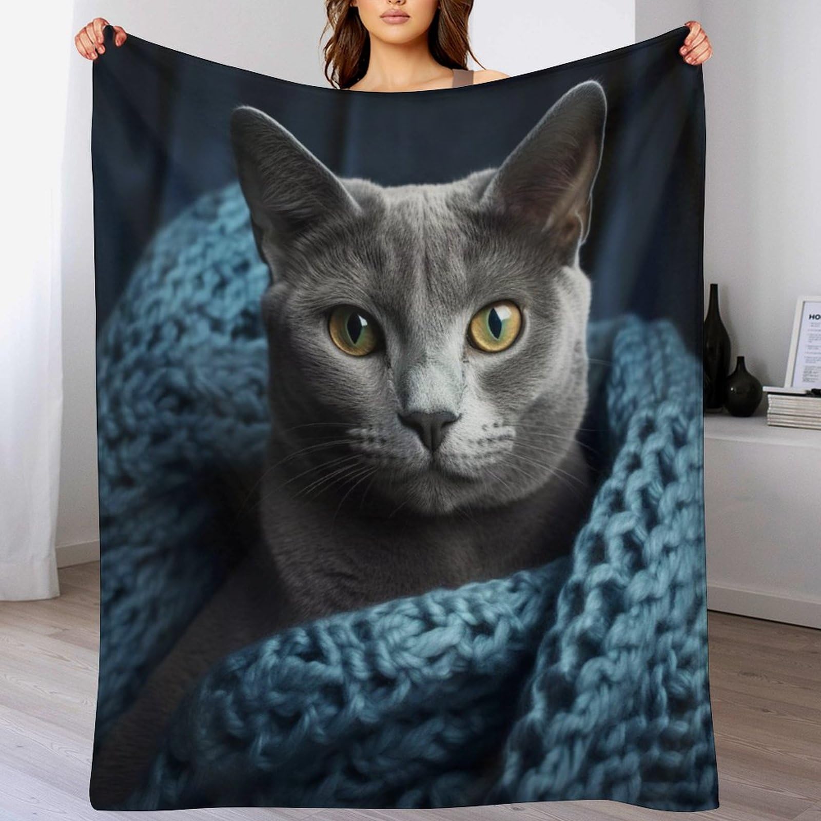 Couverture polaire chat plaid flannel chaud et épais pour lit et canapé