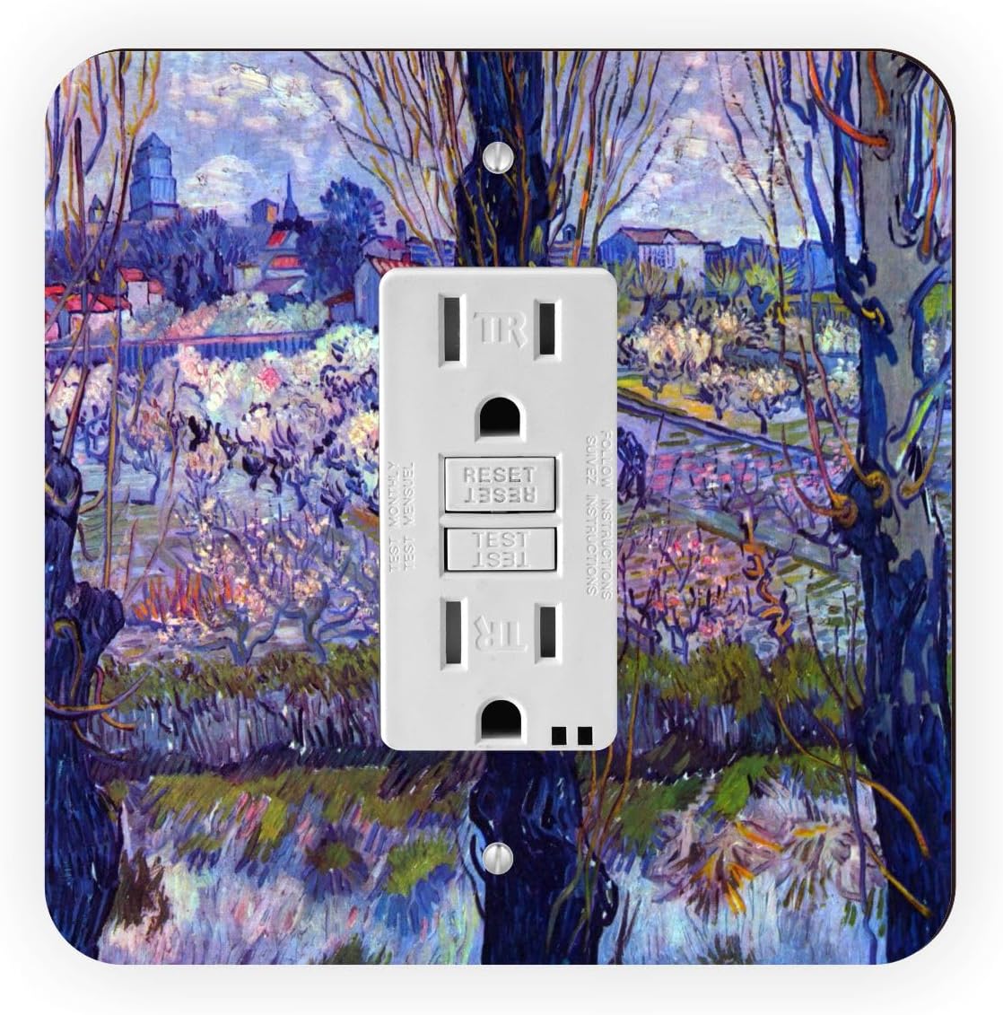 Van Gogh Art View - Double Rocker Light Switch Cover - Double Rocker Switch Plate