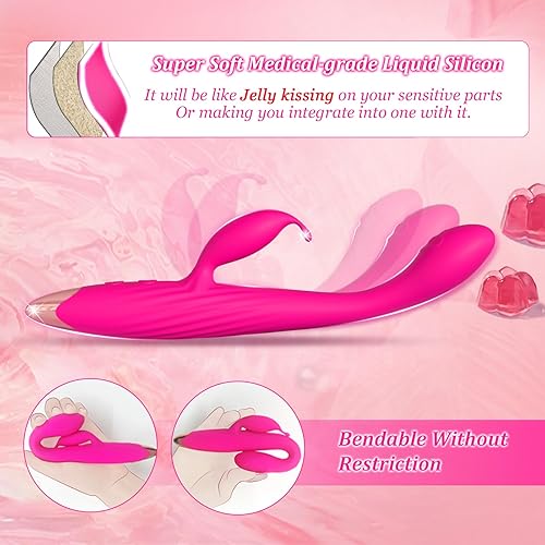 Miniatura 5 de Vibrador de punto G con estimulador de clítoris, principiantes, mujeres pequeñas, parejas, adultos, juguetes sexuales, dedo rosa, conejo, juguete