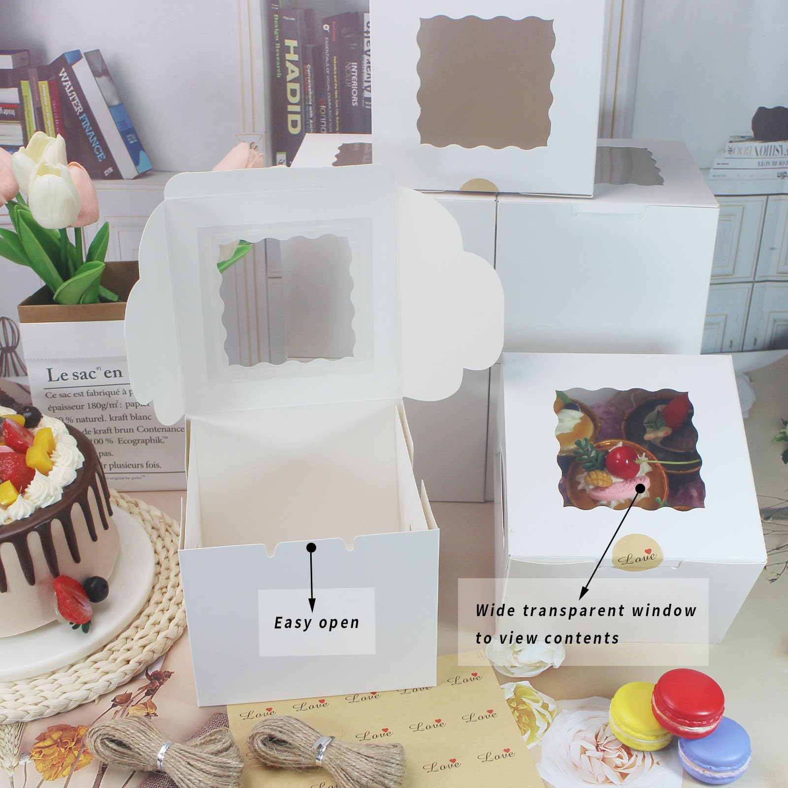 Lot De 15 Boîtes à Gâteau Avec Planches à Gâteau, 35,6 X 25,4