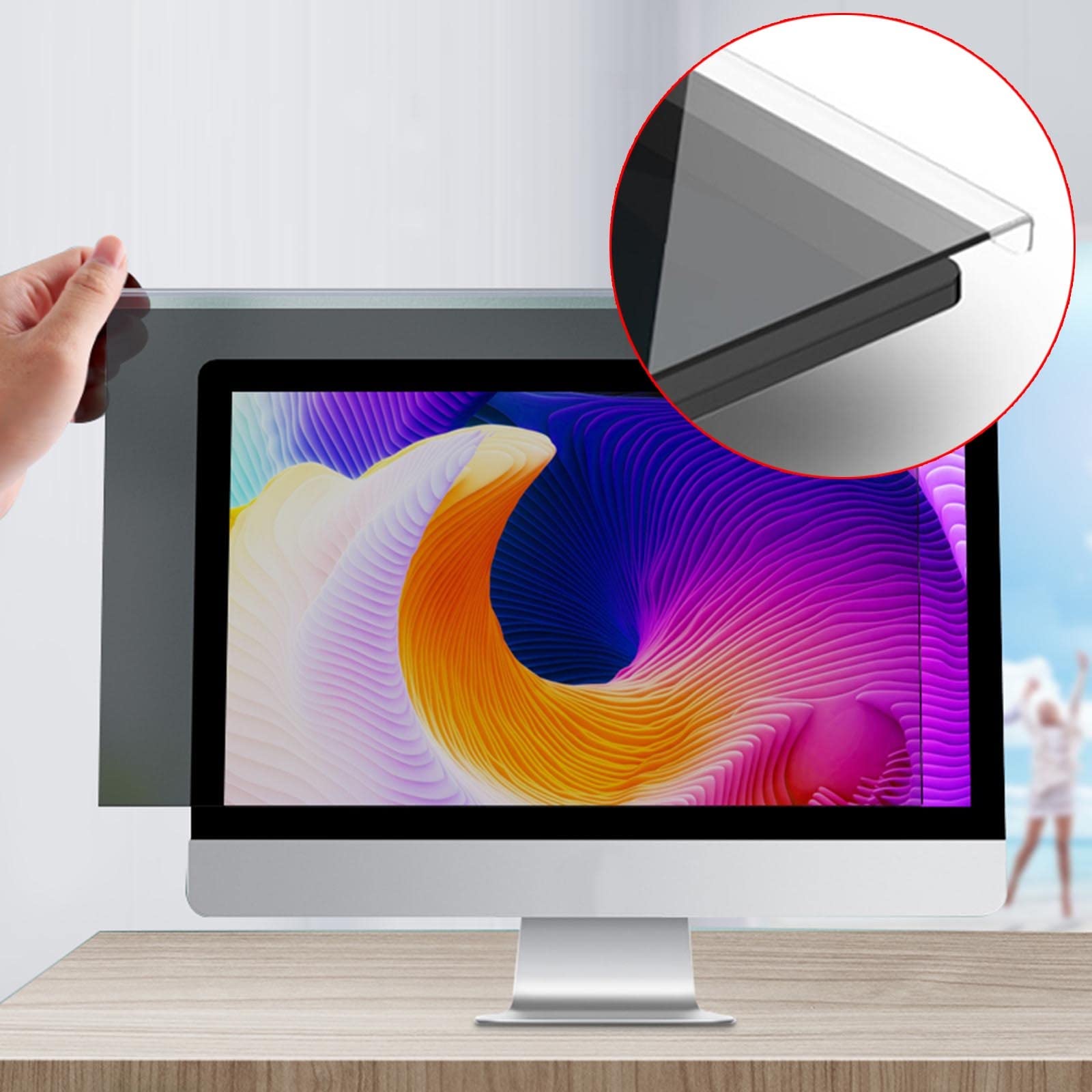 LIGUOYI Colgando 12.5-27 In Filtro De Privacidad Premium, Filtro De Pantalla Antis Luz Azul, Antis-Reflejos, Antis UV Protector De Pantalla para Pantalla Ordenador, Computadora Portátil