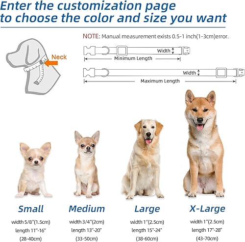 Miniatura 3 de Collar de perro personalizado con nombres y número de teléfono grabado, collar de perro de algodón suave y cómodo, collar ajustable para perros