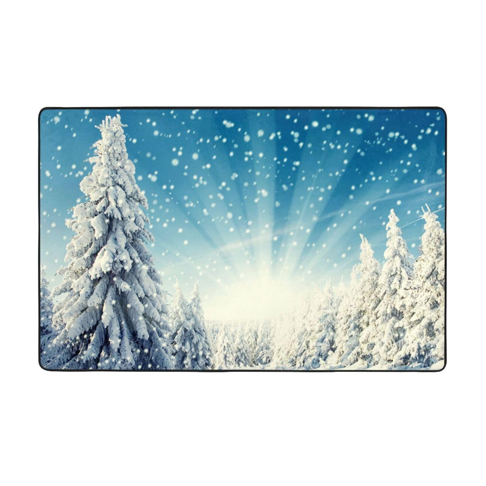 Tapis de Noël doux Snow Wonderland pour partager la magie en famille