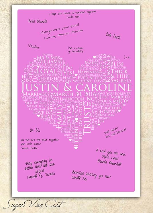 20x30 Guestbook alternative, Personalized Print, WEDDING GUEST BOOK