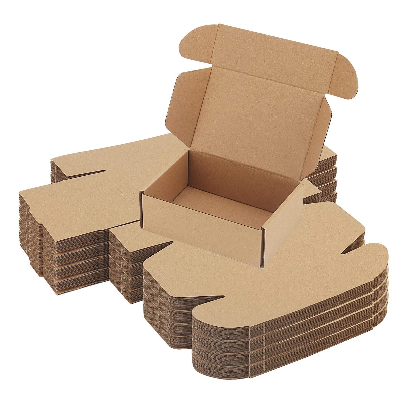 JIAYUET 40 Pack Shipping Cardboard Boxes, 15 x 10 x 5cm Small Parcel Box, Kraft Mailing Boxes for Packaging