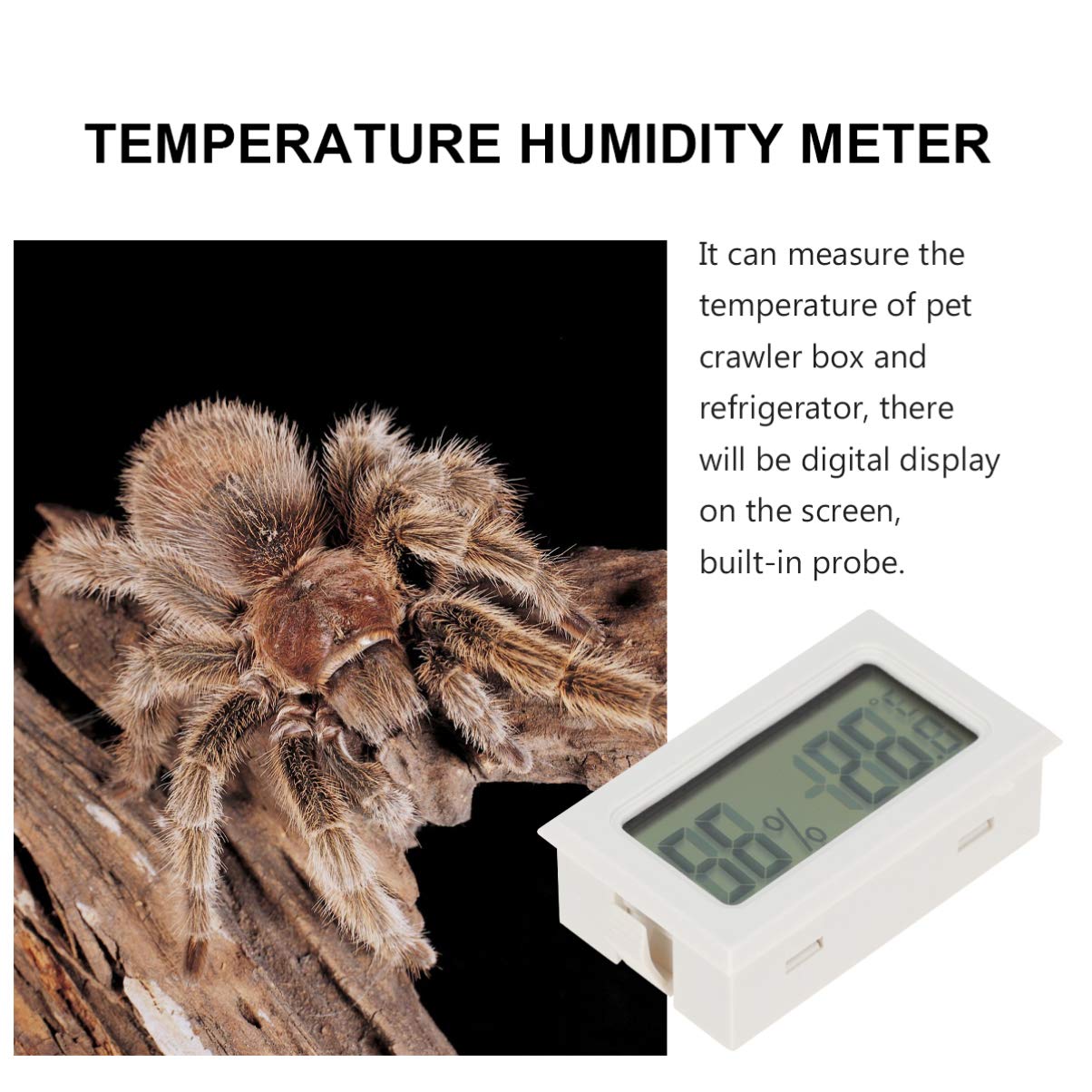 HANABASS 15piezas Higrómetro Digital Lcd Inalámbrico Para Interior y Exterior Juego De Medición De y Para Reptiles y Habitaciones