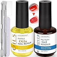 Vista 1 de Gel Nail Polish Remover,Professional Gel Polish Remover Kit with Cuticle Oil for Nails(1pc nail file,cuticle pusher)