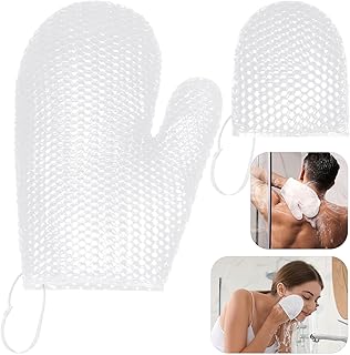 2 Pcs Honeycomb Bath Mitt Exfoliating Glove Set Honeycomb Face and Body Scrubber Exfoliating Shower Mitt Sponges for Cleaning Body Skin Shower Beauty Spa (White)