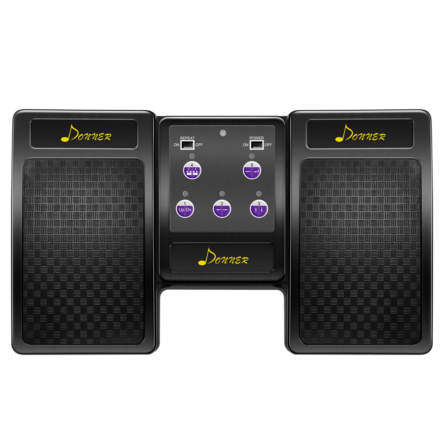Donner Bluetooth Page Turner Pedal, Wireless Page Turner Pedal Rechargeable Sheet Music Reading Controller for Tablets, Black
