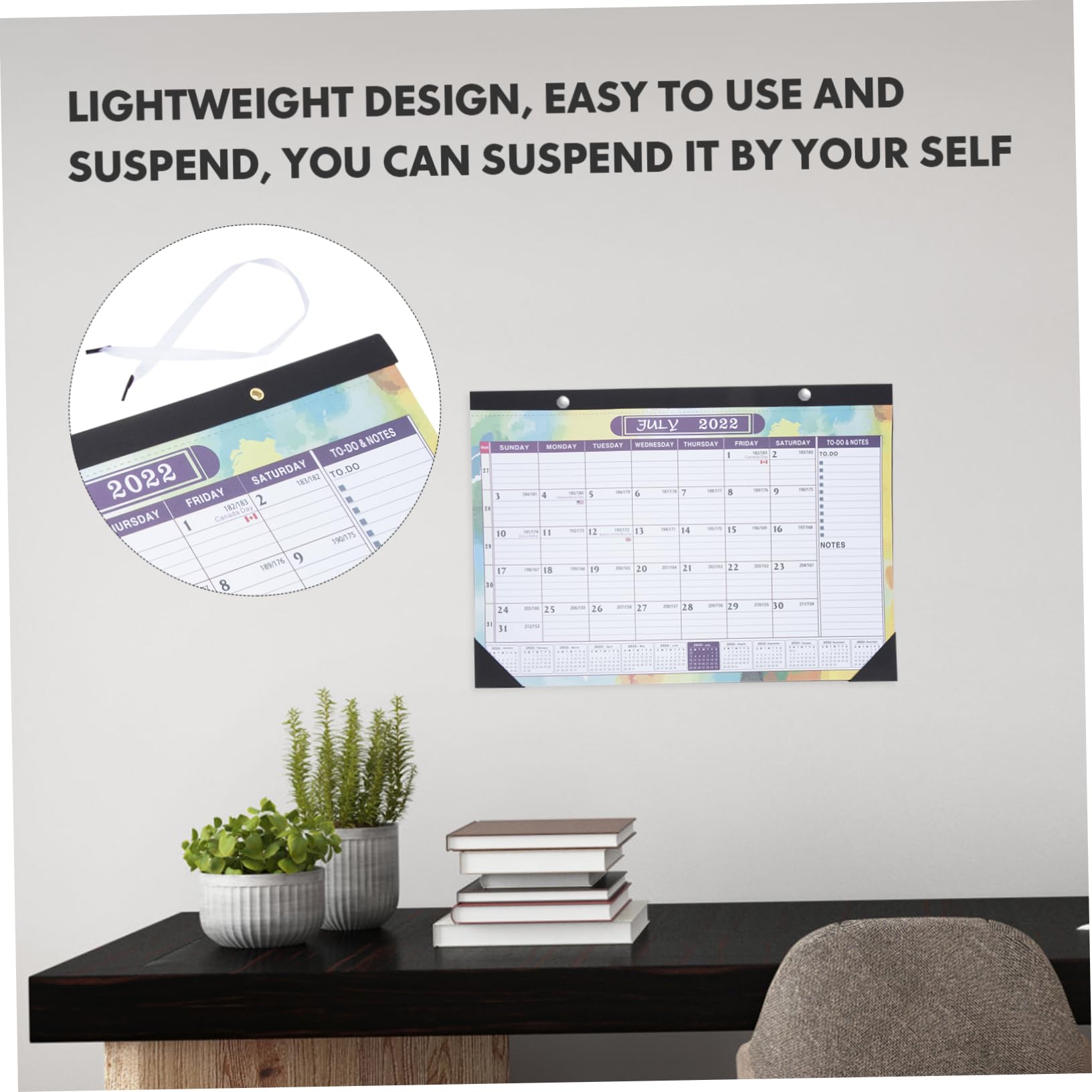 Angoily 3 Stück Wandkalender Englischer Wandhängender Monatskalender Leichtes Design Hochwertiges Papier Für Büro Zuhause Schule Alltag