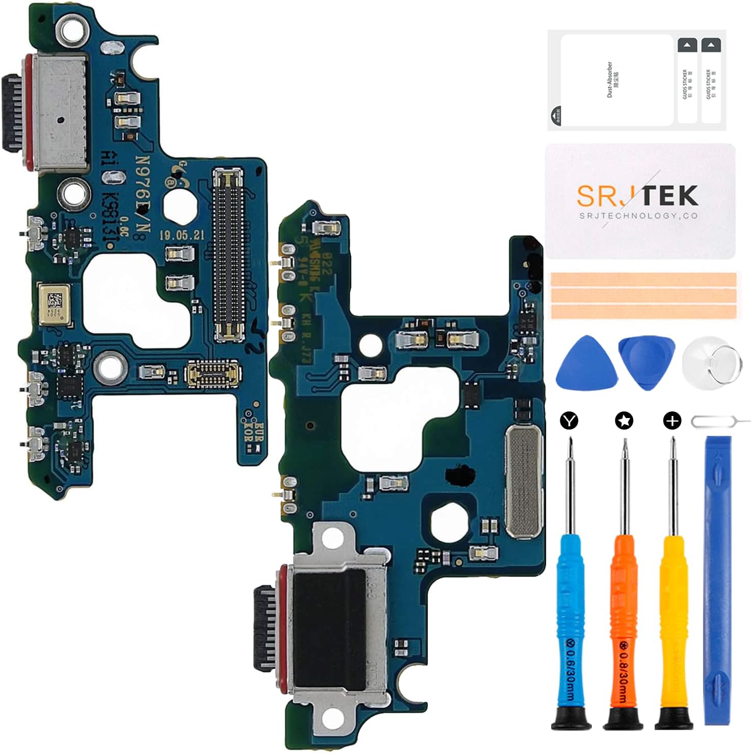 SRJTEK Connecteur De Station D'accueil De Rechange Pour Huawei P30 2019 - Port De Charge ELE-L29 - Port De Casque ELE-L09 Avec Microphone/prise Audio/ Antenne