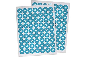 126 Pcs Blue Heart Stickers Love Envelope Seals for Wedding Invitation