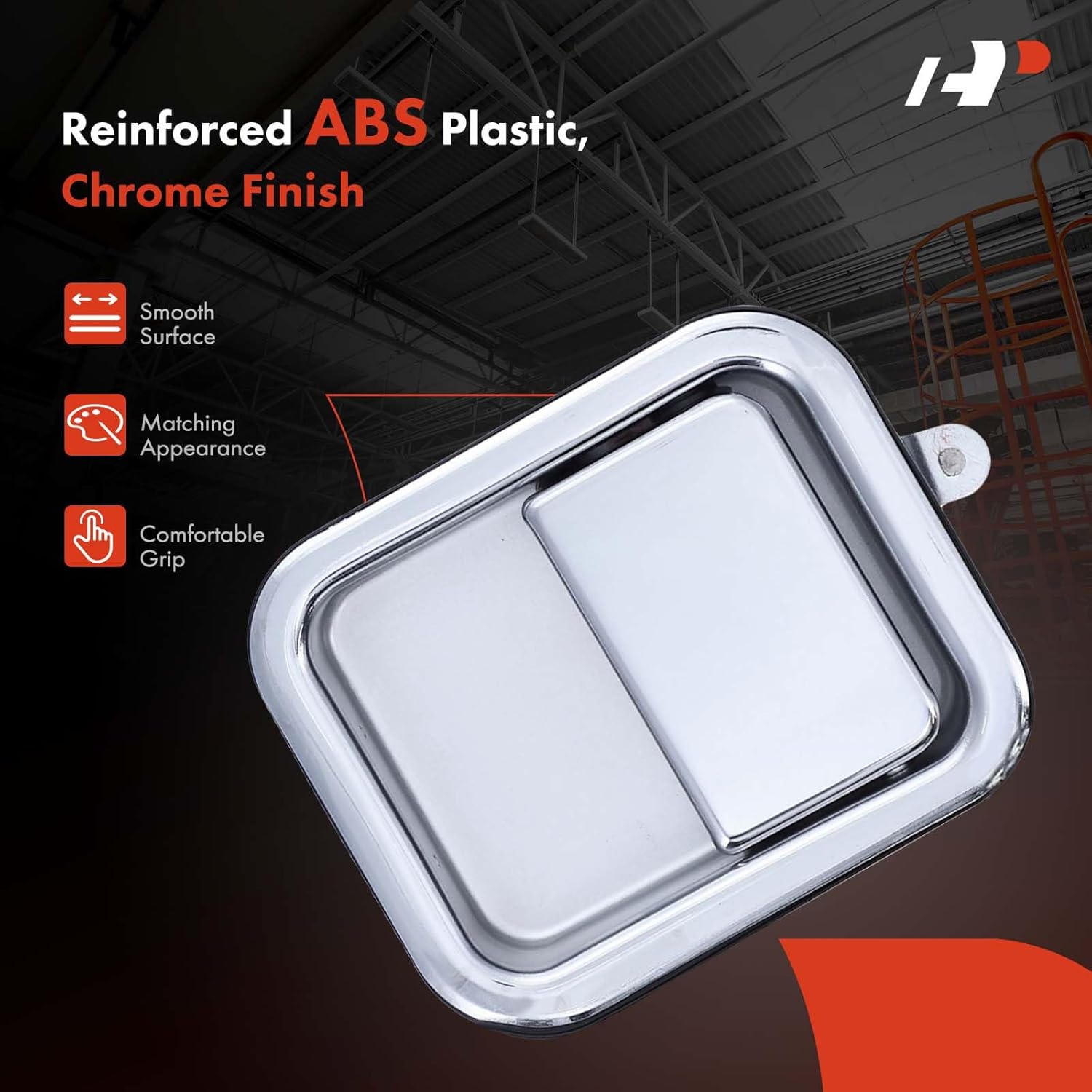 A-Premium Outside Exterior Door Handles Compatible with Jeep Wrangler 1987-1995, CJ7 1981-1986, Scrambler 1981-1985, Chrome, 2-PC Set, Front Driver and Passenger Side