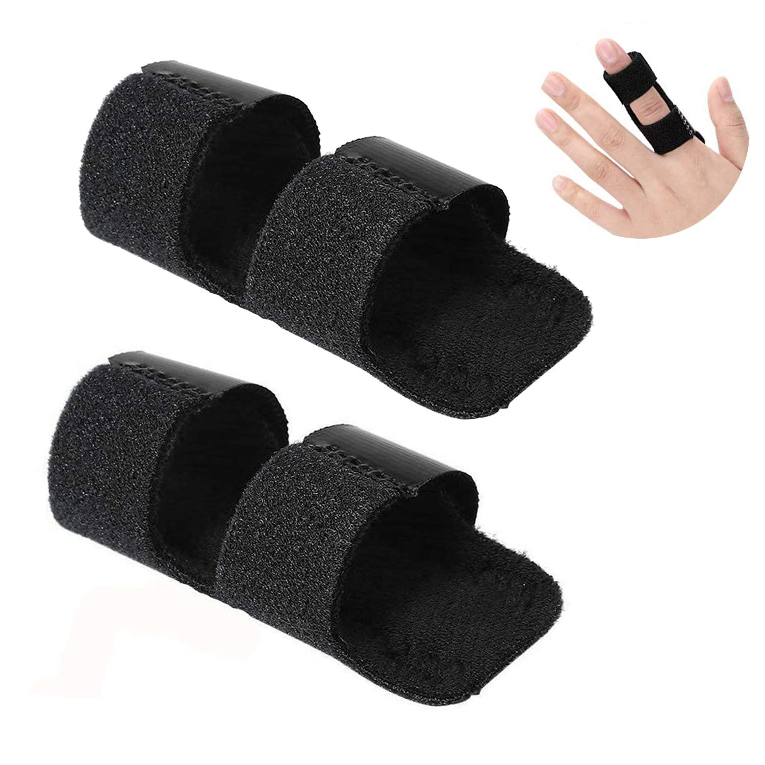 BTkviseQat Finger Brace-Finger Splint Trigger Finger Splint with Adjustable Fixing Belt with Built-in Aluminium Support,Finger Support Splint for Finger Tendon Release Pain Relief.