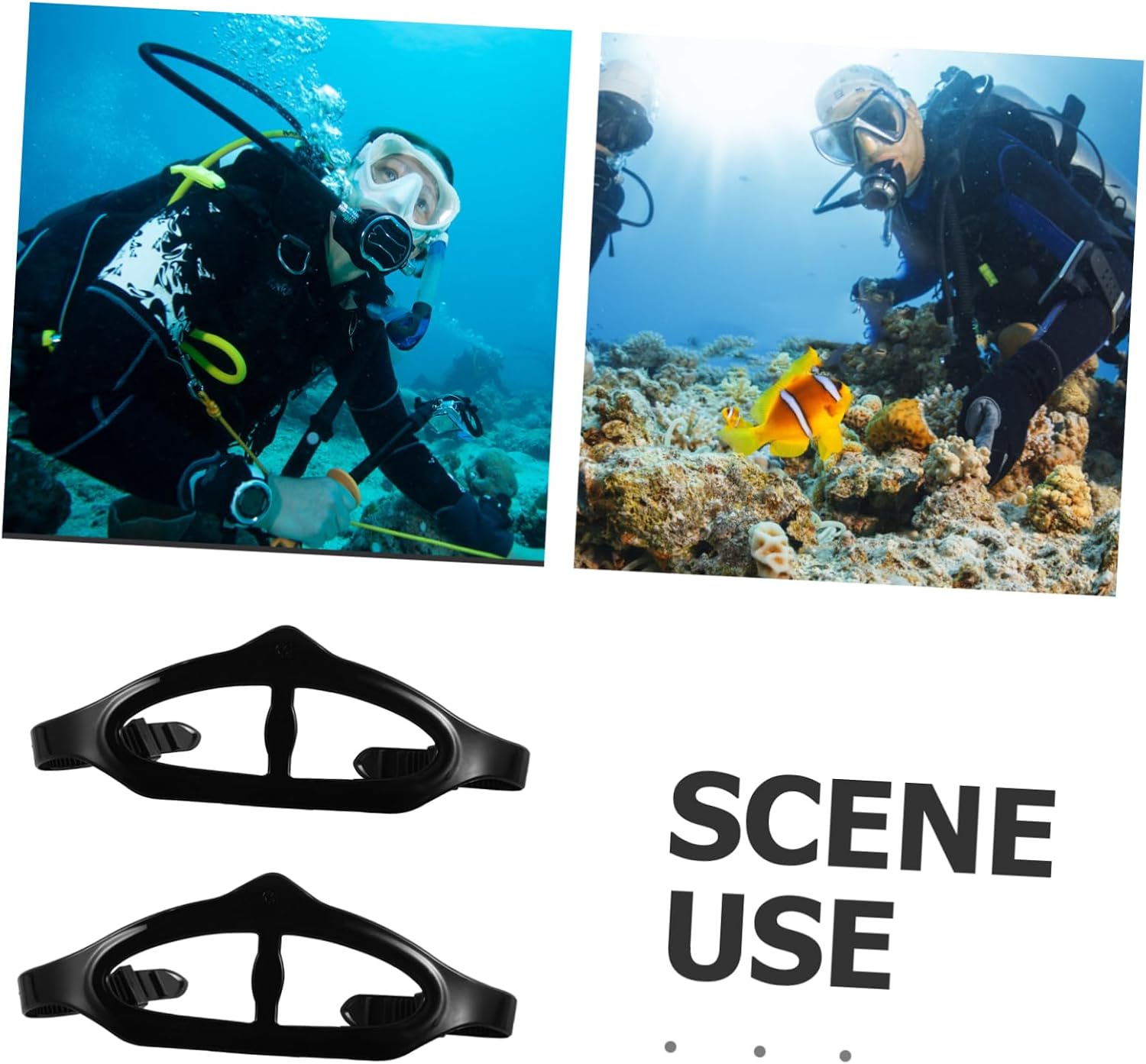 2pcs Adjustable Silicone Scuba Mask Strap Replacement for Diving and Snorkeling Goggles Elastic Design for Secure Fit and Enhanced Comfort