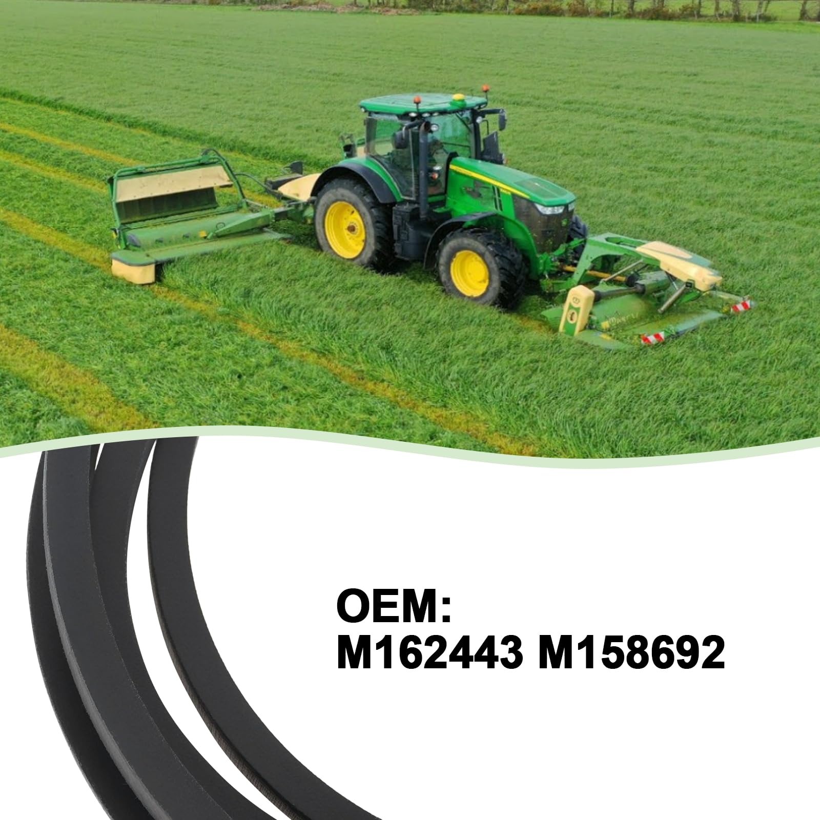 Courroie d'entraînement de Plateau 1 Pièce M162443 M158692 954-04137A Compatible avec John Deere Compatible avec Cub Cadet Compatible avec MTD Compatible avec Troy Bilt