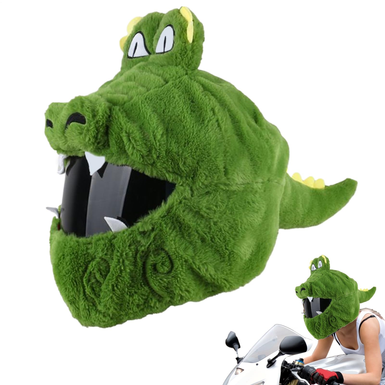 Housse de casque de moto crocodile mignon et accessoires de protection - 8