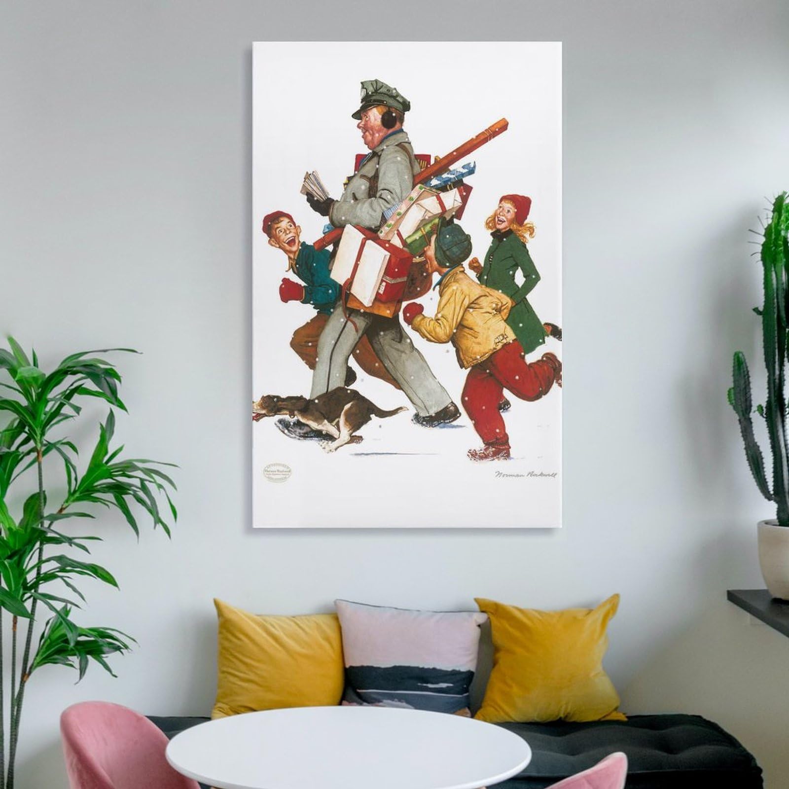 Norman Rockwell ジョリーポストマン 　メリークリスマス Amazon.com: Norman Rockwell Jolly Postman Prints Christmas Wall
