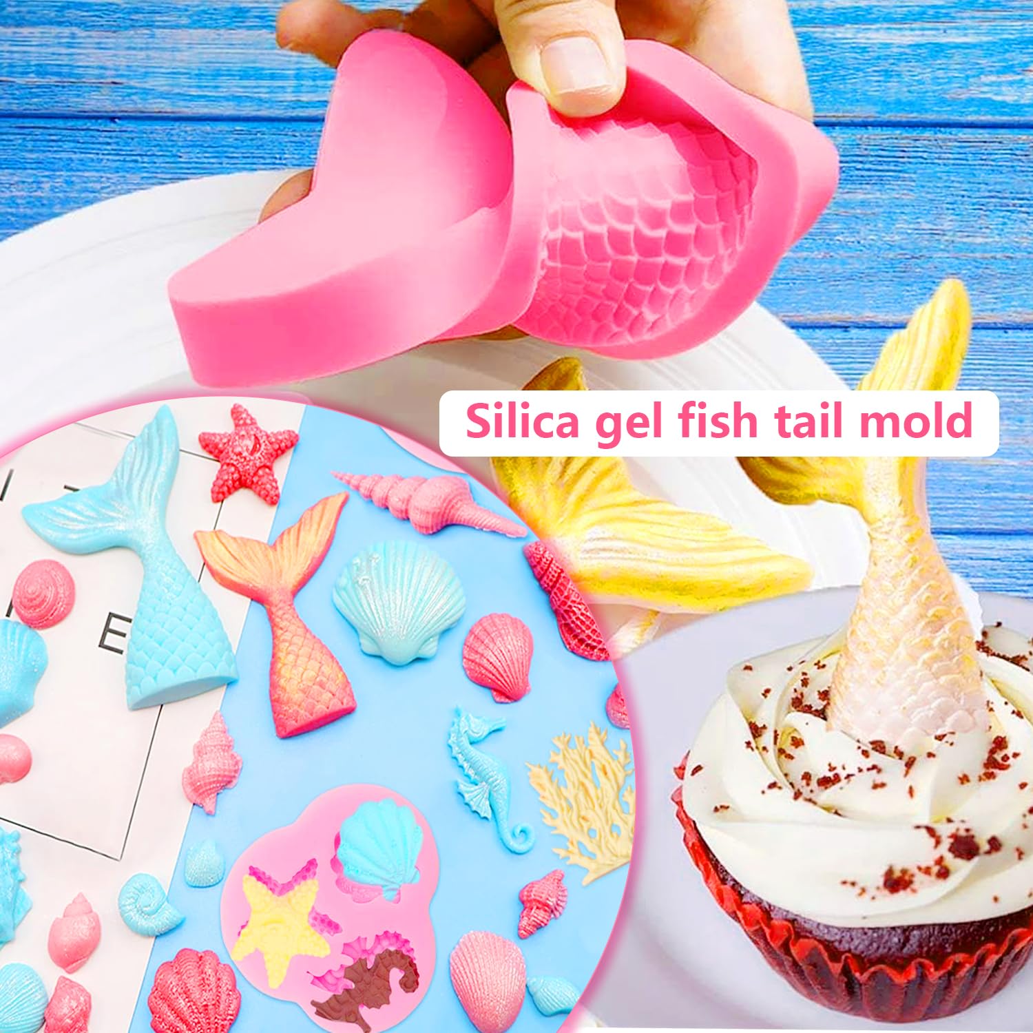 Decor Sucre Gateau Noel MINFEIDMS Lot De 4 Moules En Silicone Pour Du00e9coration De Gu00e2teau De Decoration Gateau Bapteme