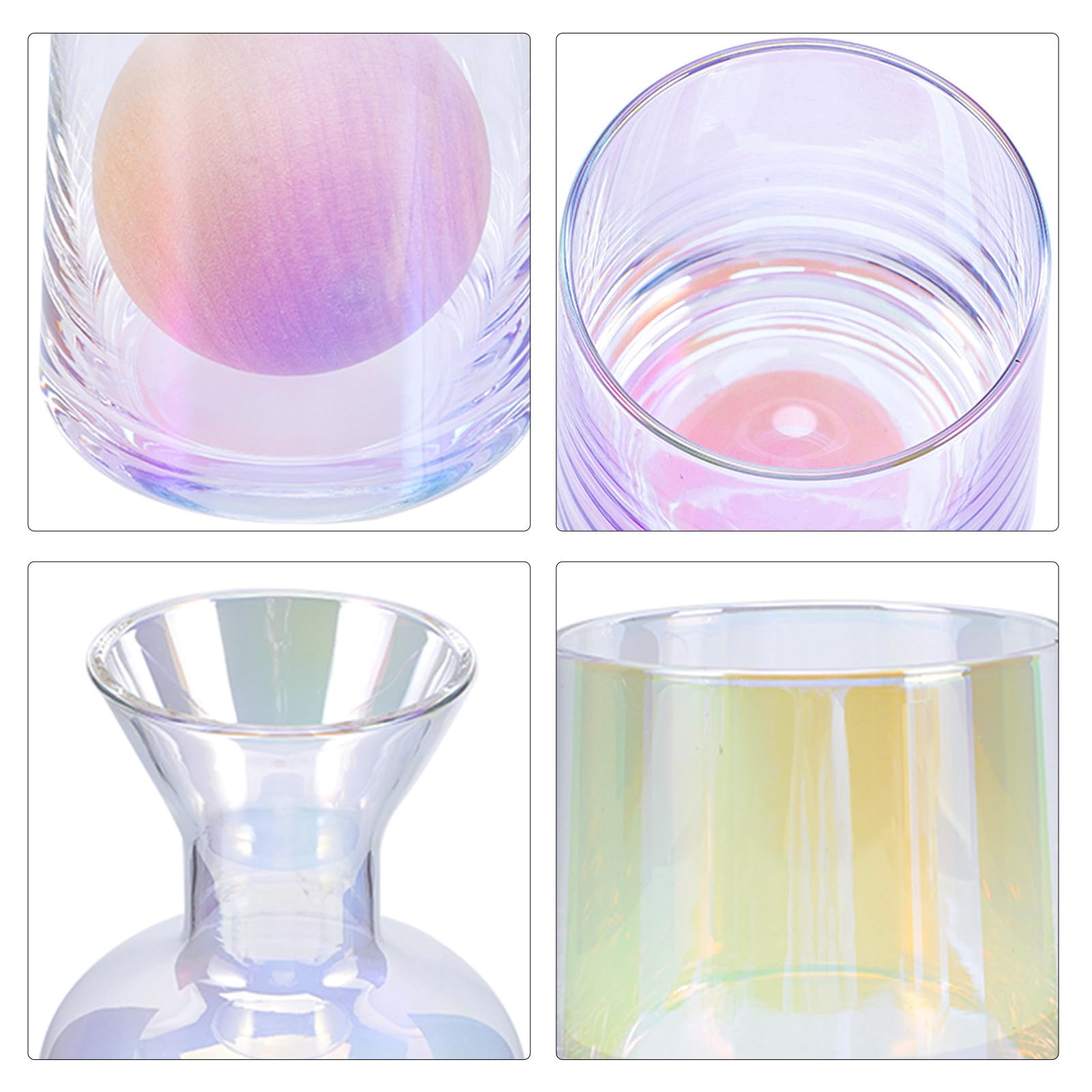 Levemolo Juego de Jarra de Agua y Vaso de Vidrio con Tapa de Madera para Cocina y Eventos en Casa, Diseño Resistente y Elegante para Uso Diario