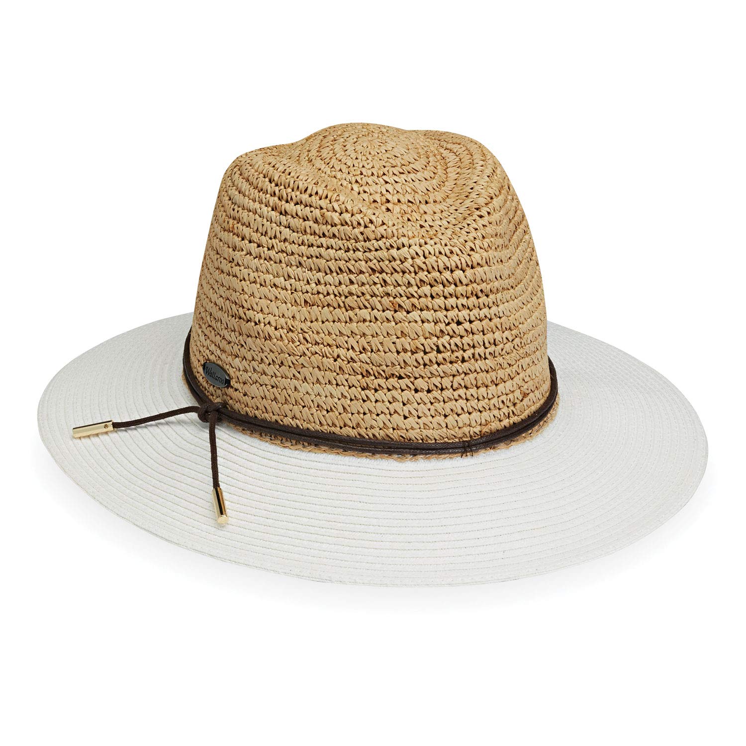 Wallaroo Hat CompanyWallaroo Hat Company Womens Laguna Fedora Wide Brim Natural Fiber Sun Hat with Adjustable Sizing for Medium Crown Sizes