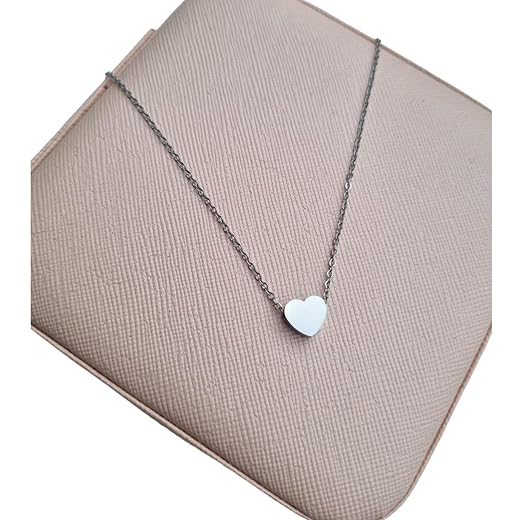 Colar Aço Inoxidável Feminino Delicado Cordão Corrente Feminina Fininha Pingente Coração