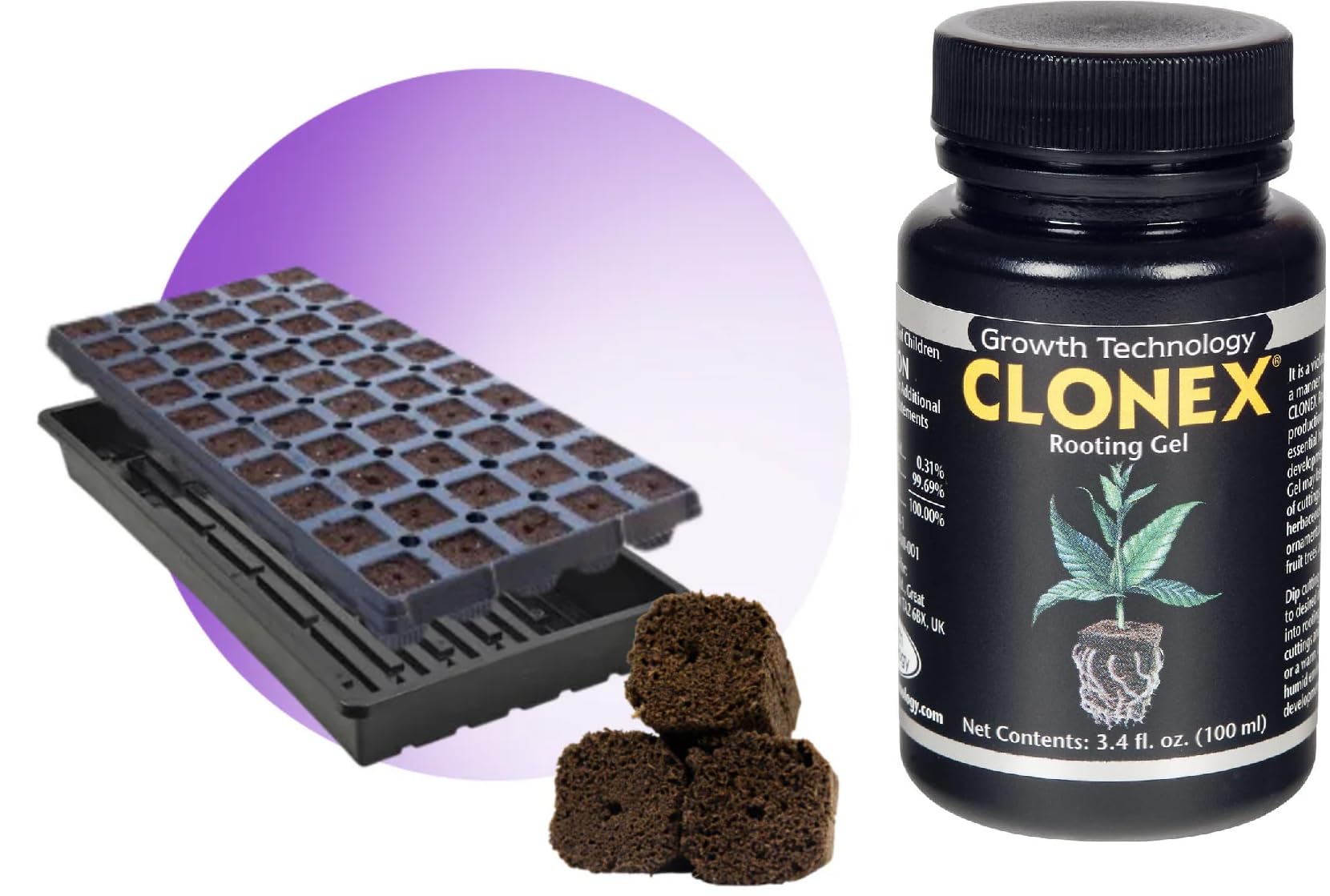 Amazon.com : Clonex 100ml Cloning Gel & OrganiPlug Seed and