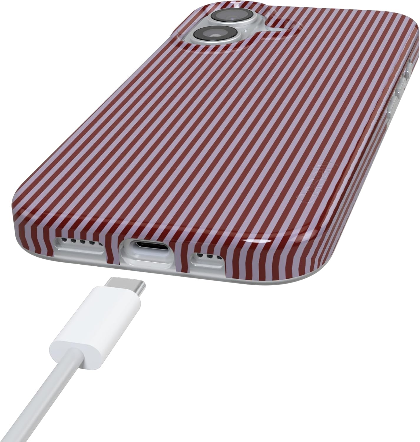 Casely iPhone 17 Case | Stripes and the City | Tiny Pinstripe | Compatible with MagSafe | Classic Ultra Slim Design